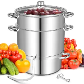 Kc46721 Giantex 11 Quart Juice Steamer Fruit Vegetables Juicer Silver