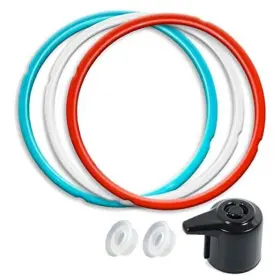 Gooray 741663089581 6 Quart Silicone Sealing Ring 3 Pack With Rings 6qt Steam Vavle Duo 2 Sealers