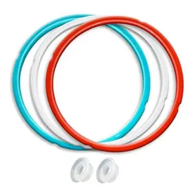 Ipsr-c01 Gooray Silicone Sealing Ring 3 Pack Savory Sky Blue And Sweet Cherry Red 5/6qt