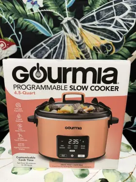 Gsc517p Gourmia Programmable Slow Cooker 4.5- Quart With 5 One-touch Presets And Locking