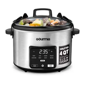 Gsc517s Gourmia 4.5 Quart Programmable Slow Cooker 5 Presets Keep Warm Stainless