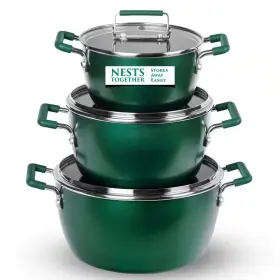 Granitestone 744110752090 Emerald Green 6-piece Aluminum Ultra-durable Nonstick Diamond And Mineral Infuse