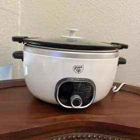 Ccoo4774 Green Life 6 Quart Ceramic Nonstick Slow Cooker Dishwasher Safe Easy Control Meal