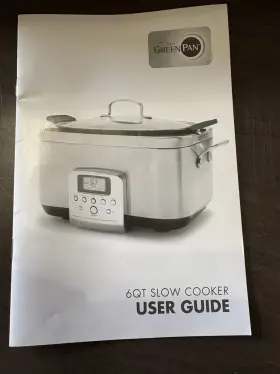 Cc008035-002 Green Pan 6 Quart Elite Slow Cooker With 5pc Utensil Set And Cookbook - Black
