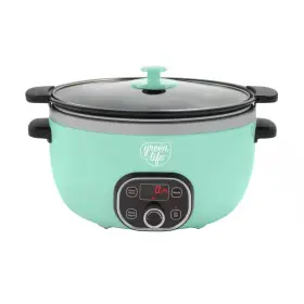 Greenlife 313036324300 6 Quart Turquoise Slow Cooker