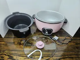 Greenlife 885837025941 Cook Duo Healthy Ceramic Nonstick 6 Quart Slow Cooker Pink #2