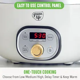 Greenlife 885837044683 6 Quart Ceramic Slow Cooker Pfas-free Programmable Removable Healthy Nonst #3