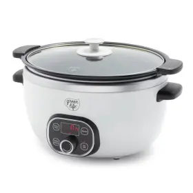 94875074 Greenlife Healthy 6 Quart Slow Cooker White