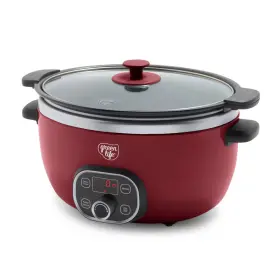 94875076 Greenlife Healthy 6 Quart Slow Cooker Red