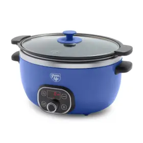 94875107 Greenlife Healthy 6 Quart Slow Cooker Blue