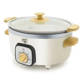 Cc009978-001 Greenlife 3.5 Quart Slow Cooker Pfas-free Non-toxic Ceramic Quarts Cream