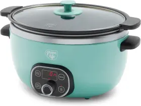 Cc009982-001 Greenlife 8 Quart Slow Cooker Non-toxic Pfas-free Ceramic Quarts Turquoise