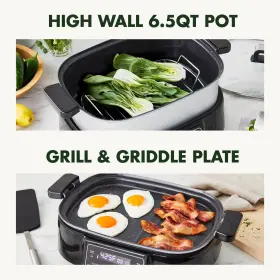 Greenpan 885837033014 Stainless Steel 8-in-1 Skillet Grill And Slow Cooker Presets To Saute #2