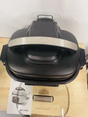 13in1 Greenpan 885837033861 Matte Black Air Fryer Slow Cooker And Grill Steam Saute Broil More Unused #3