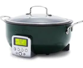 Greenpan 885837038941 Elite Essential Smart Electric 6 Quart Skillet Steamer And Tool Pine Green Greenpan 885837038941 Elite Essential Smart Electric 6 Quart Skillet Steamer And Tool Pine Green