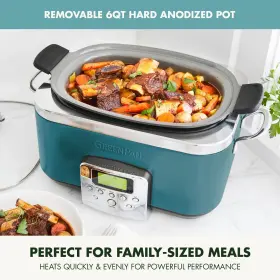 Greenpan 885837049367 Elite 8-in-1 Programmable 6 Quart Electric Slow Cooker Dishwasher Safe Lid And Rem #3