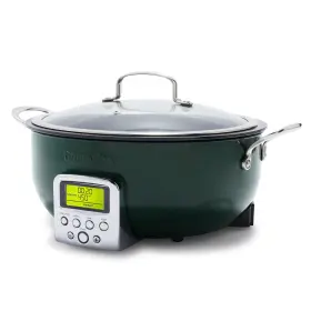 Cc005095-001 Greenpan 6 Quart Kitchen Pressure Cooker Ceramic Nonstick Healthy Cooking 10 In 1