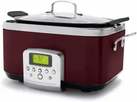 Cc005107-001 Greenpan Elite 8 -1 Programmable 6 Quart Slow Cooker Fig Purple-red Used Once Cc005107-001 Greenpan Elite 8 -1 Programmable 6 Quart Slow Cooker Fig Purple-red Used Once