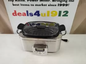 Cc005108-001 Greenpan Elite 8-in-1 Programmable 6 Quart Electric Slow Cooker Dishwasher Safe Lid