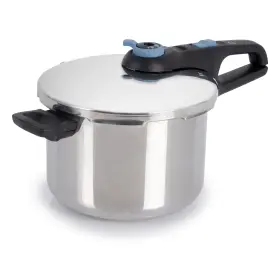 15056562854 Groupe Seb T-fal Secure Trendy Stainless Steel Pressure Cooker 6.3 Quart Dual Cooking