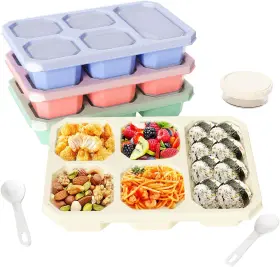 Wwh-4 Guqiuzi Four Piece Set Adult Bento Box Reusable Meal 8.26 6.29 2.2 Mixed Colors
