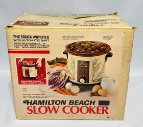 Hamilton Beach 040094036431 Vintage 6 Quart Crock Watcher Slow Cooker Herbal Design 417hd