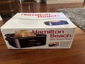 Hamilton Beach 040094321841 18 Quart Buffet Roaster Oven With Stainless Steel Lid 32184 New