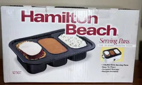 Hamilton Beach 040094325078 Serving Pans For 18 Quart Roaster Oven #32507 Buffet New