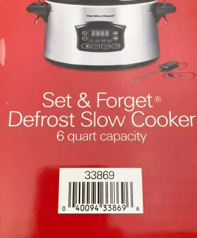 Hamilton Beach 040094338696 Portable 6 Quart Digital Programable Slow Cooker 33869 Please Read #2