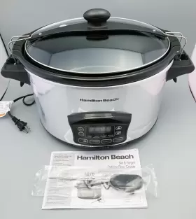 Hamilton Beach 040094338696 Portable 6 Quart Digital Programable Slow Cooker 33869 Please Read #3