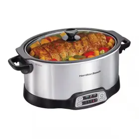 Hamilton Beach 313092414434 Stovetop Sear And Cook 6 Quart Stainless Steel Slow Cooker