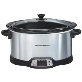 Hamilton Beach 313097665664 8 Quart Programmable Stainless Steel Slow Cooker With Built-in Timer And Temperatu