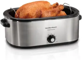 32129 Hamilton Beach 22-quart Roaster Oven With Self-basting Lid Stainless Steel