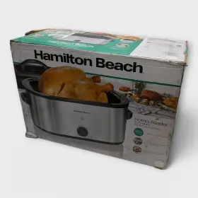 32215 Hamilton Beach 22 Quarts Electric Roaster Oven Stainless Steel Untested 32215 Hamilton Beach 22 Quarts Electric Roaster Oven Stainless Steel Untested
