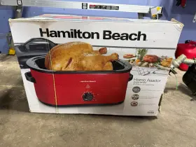 32235 Hamilton Beach Slow Cooker Electric 20.8 Litros Red Black Lid Base