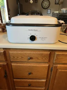 32507s Hamilton Beach Vintage 18 Quart Roaster Oven Extra Large With Rack And Inst Manual