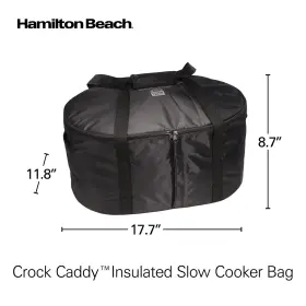 33002 Hamilton Beach Slow Cooker Insulated Travel Case For 4-8 Quart Crock Pot Caddy Thermal Zipper Bag #3