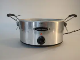 33162r Hamilton Beach Stay Or Go Slow Cooker Silver - Exterior Only -tested 33162r Hamilton Beach Stay Or Go Slow Cooker Silver - Exterior Only -tested