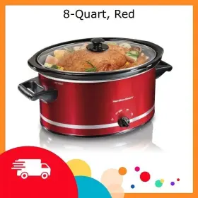 33184 Hamilton Beach Oval Slow Cooker 8-quart Red Freeship