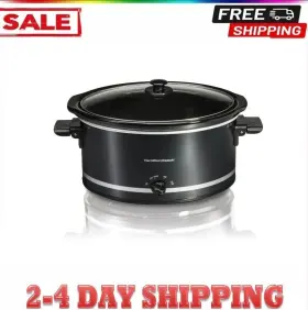 33185fg Hamilton Beach Slow Cooker 8 Quart Extra-large Capacity Serves 10 Black