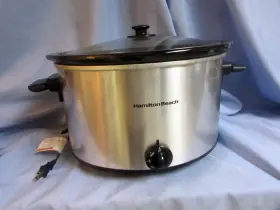 33190fg Hamilton Beach Crock Pot Stainless Black 10 Qt