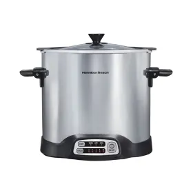 33196mn Hamilton Beach 10 Quart Sear And Cook Slow Cooker Programmable Nonstick Silver