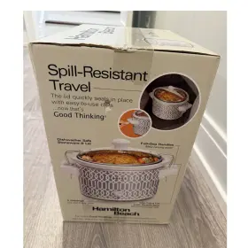 33346 Hamilton Beach Stay Or Go Spill-resistant Portable 4l Slow Cooker