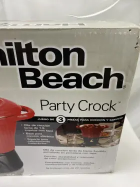 33410 Hamilton Beach Party Crock 3 Piece Cooking And Serving Set New #3