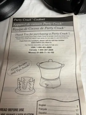 33416 Hamilton Beach Party Crock Cook Set Red No Box Very Gently Used Works Tested #2 33416 Hamilton Beach Party Crock Cook Set Red No Box Very Gently Used Works Tested #2