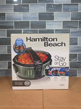 33462 Hamilton Beach Football Crock Pot 6 Quart