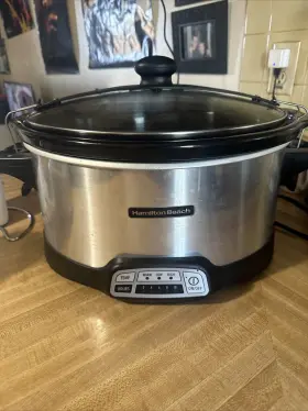 33473 Hamilton Beach Programmable Slow Cooker - Silver