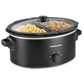Hamilton Beach 33569 Double Dish Slow Cooker With 6 Quart Crock And Dual 2.5 Nonstick Insert