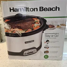 33576 Hamilton Beach 7 Quart Programmable Slow Cooker - Silver