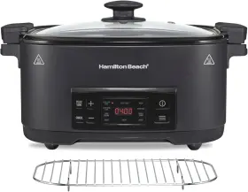 33604 Hamilton Beach 6 Quart 9-in-1 Programmable Slow Cooker With Sear Browning Rice
